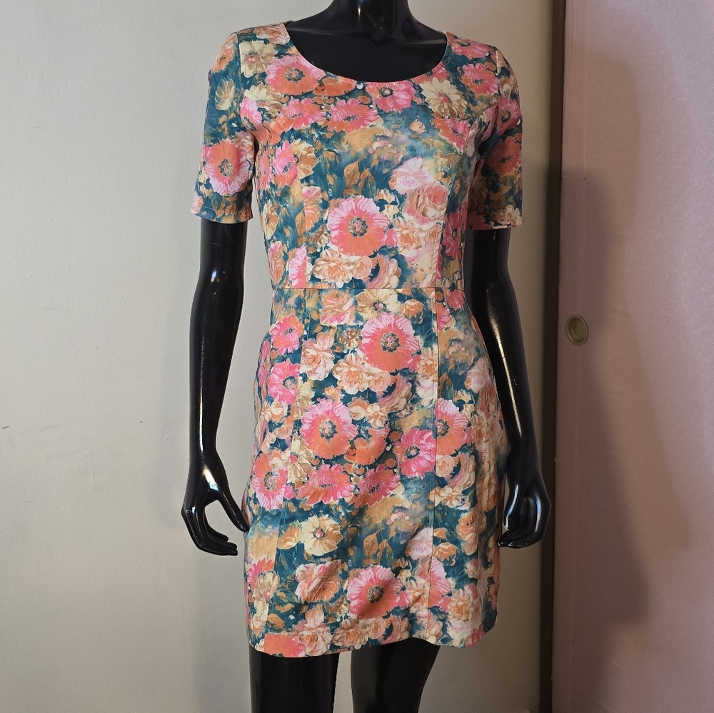 Funky Floral Fitted Dress